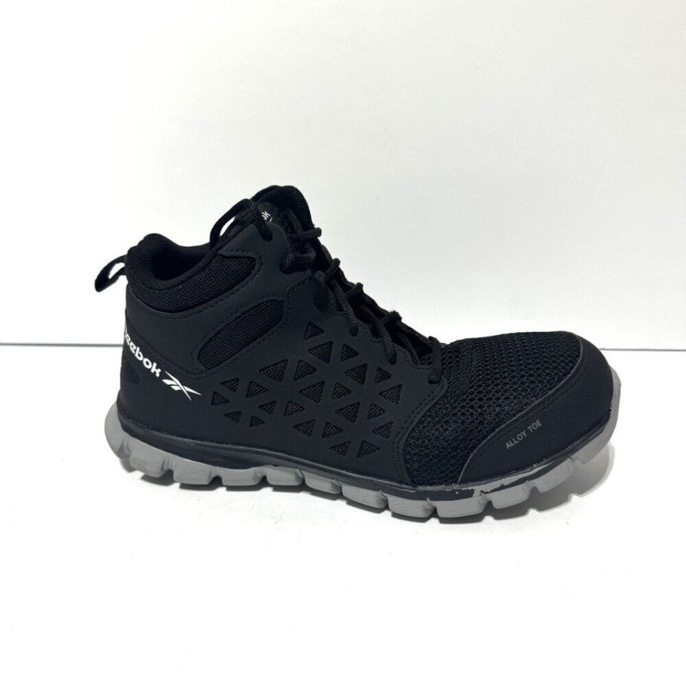 Reebok Mens Sublite Cushion Mid work Sneaker Black Size 7.5 M